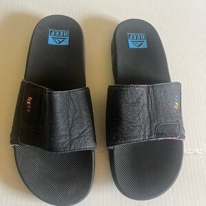 Reef Black Slide Sandals